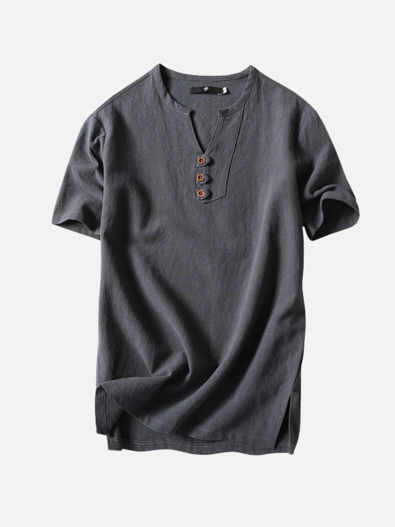 MERO | JAPANESE COTTON V-NECK T-SHIRT