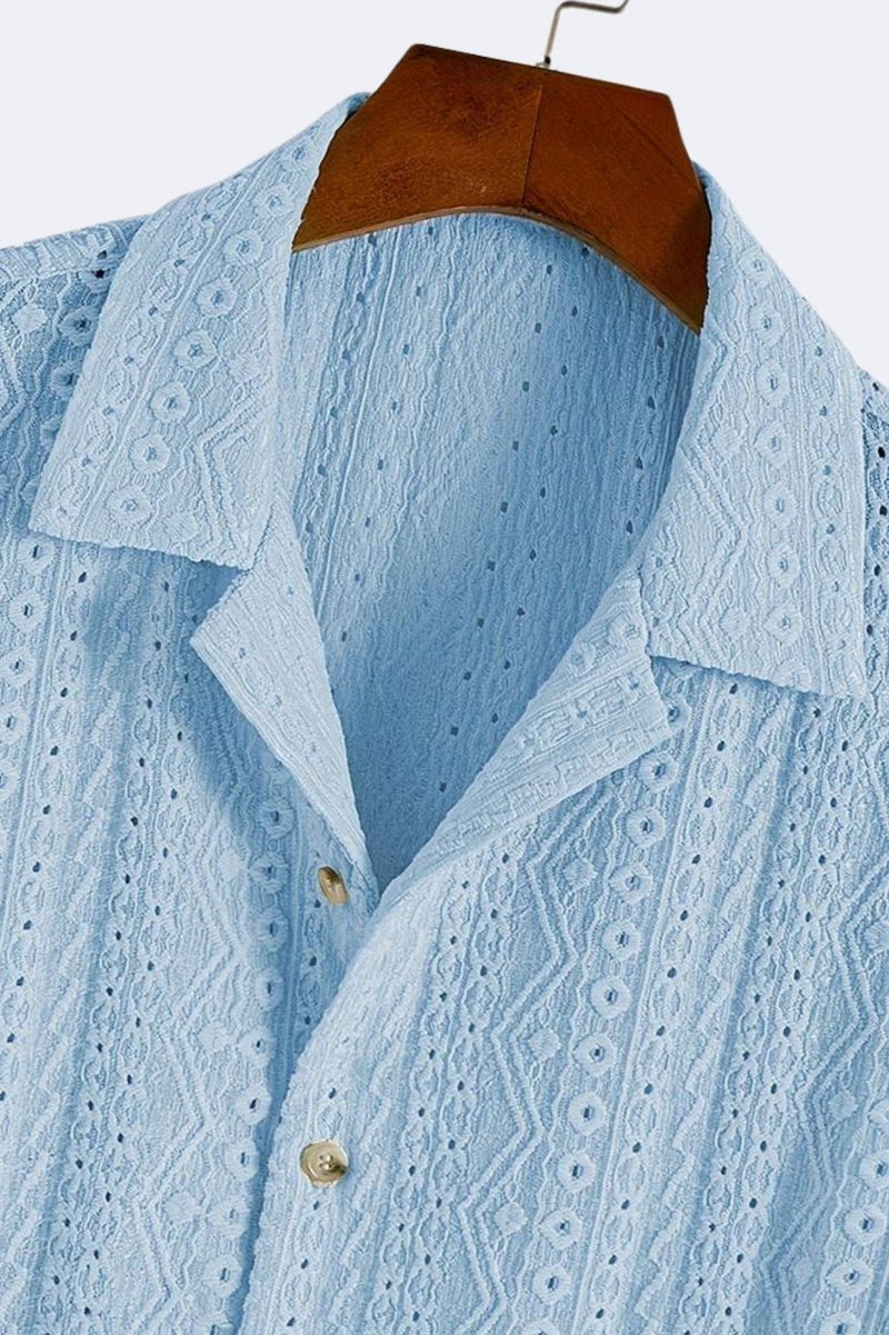 Camisa polo de verão elegante em malha clássica com padrão Old Money 