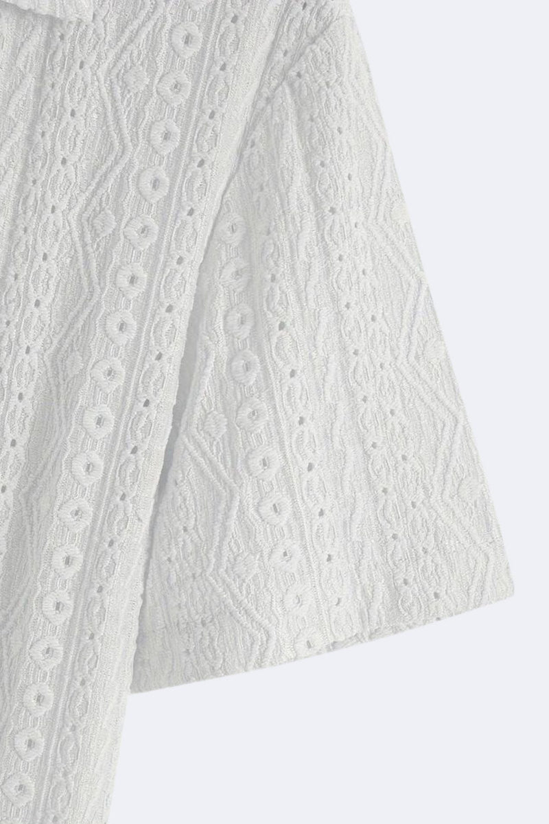 Camisa polo de verão elegante em malha clássica com padrão Old Money 