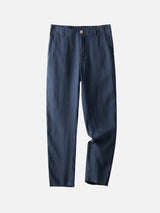 DINO | LINEN ESSENTIALS STRAIGHT-LEG TROUSERS