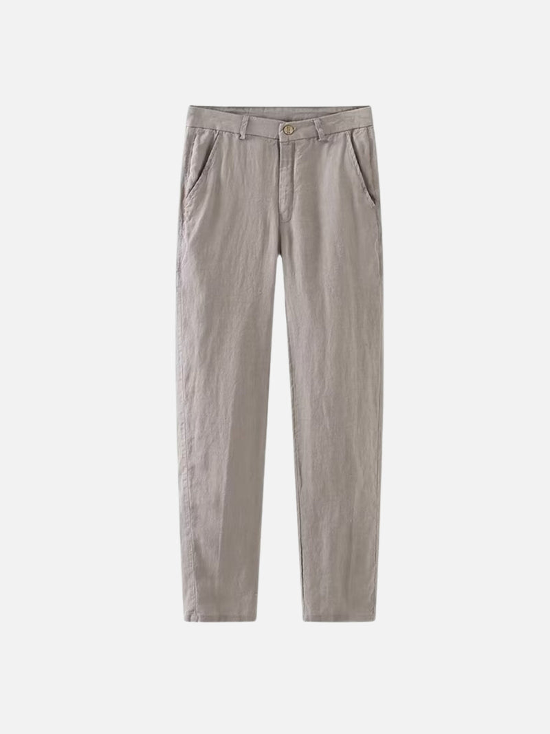ALF | RETRO LINEN STRAIGHT-LEG TROUSERS