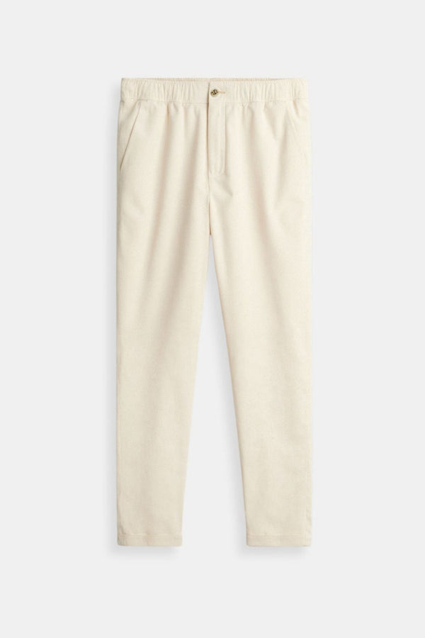 Pantalones holgados de lino de corte regular Old Money