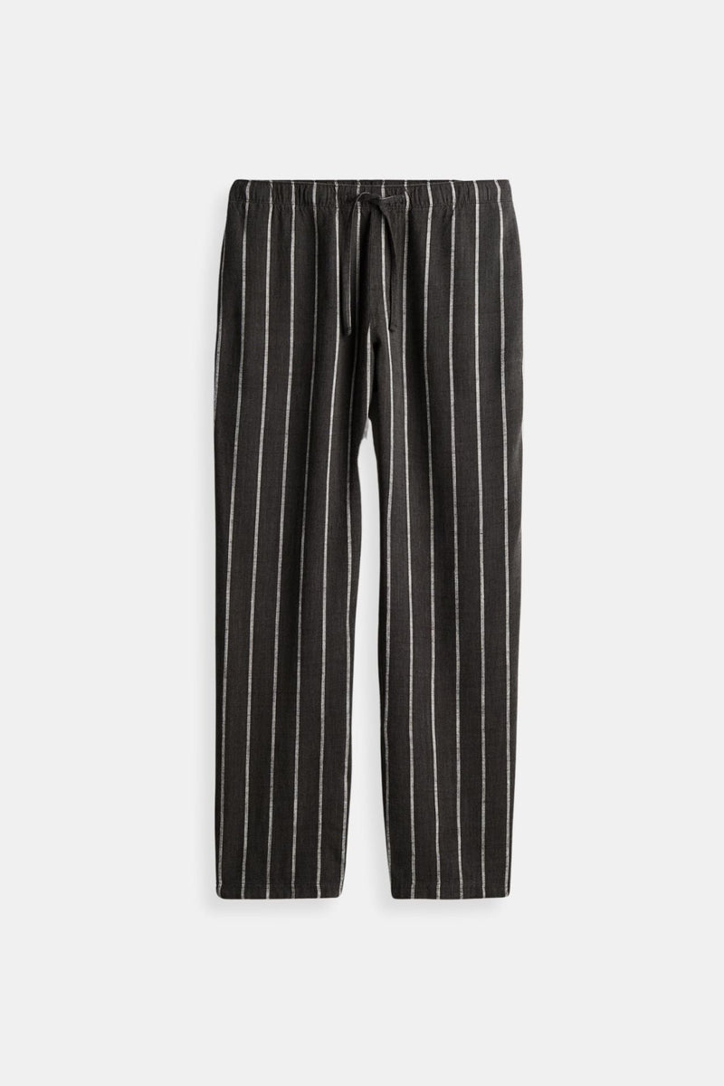 Pantalones de lino transpirables con cordón ajustable Old Money 