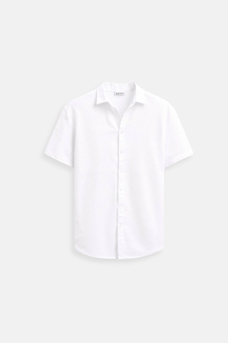 Camisa de manga curta com estampa de ondulações casual Old Money
