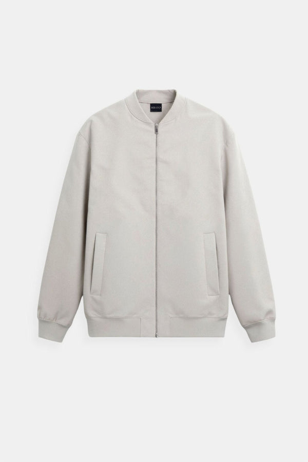 Jaqueta bomber slim fit de luxo silenciosa