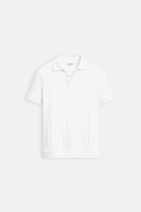 Camiseta polo elegante con botones y rayas verticales Old Money 