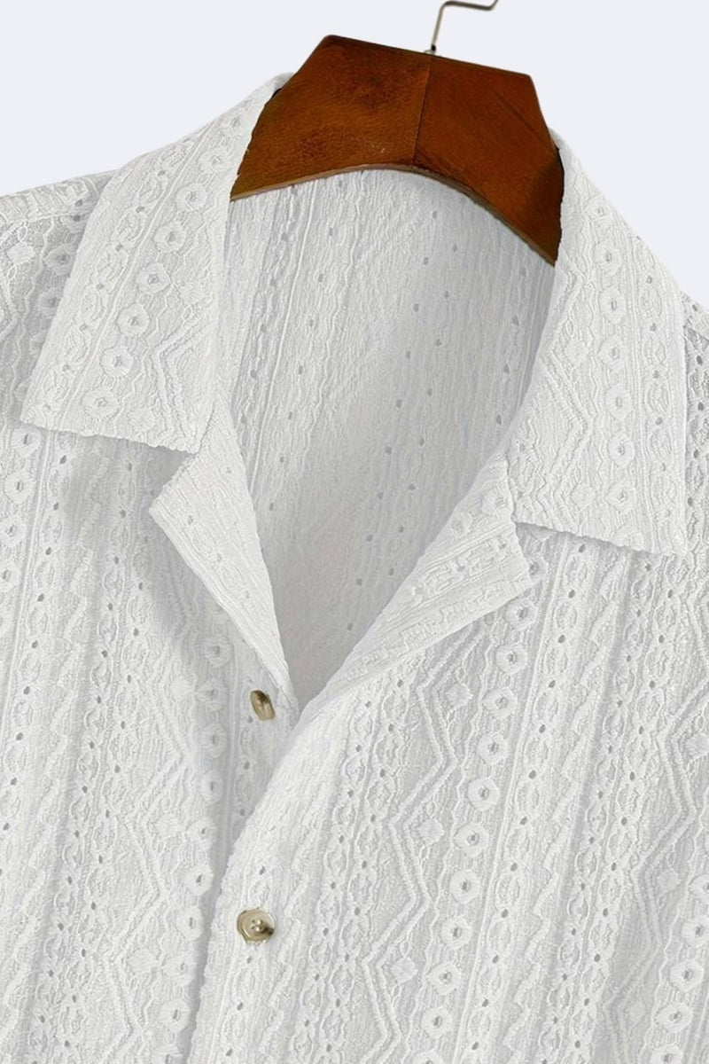 Camisa polo de verão elegante em malha clássica com padrão Old Money 