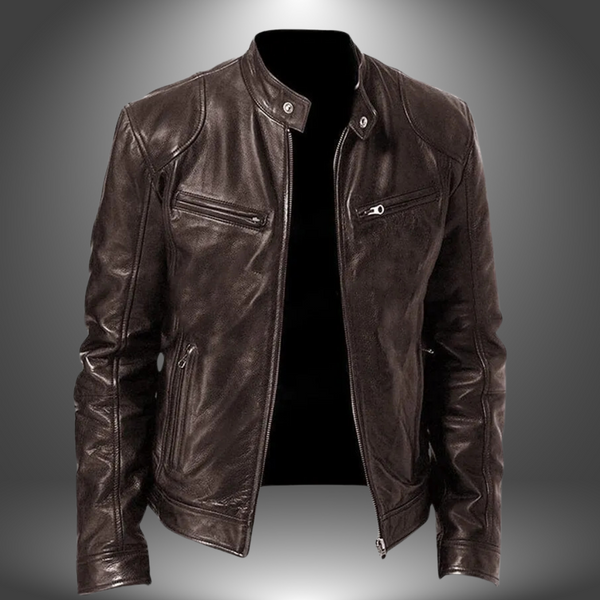 Leather coat