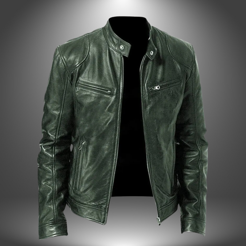 Leather coat