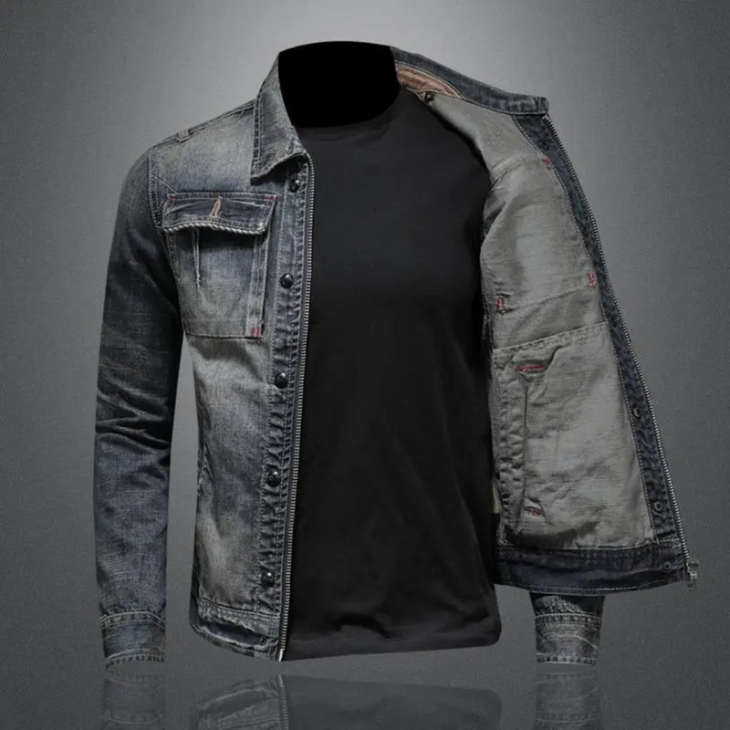Maison | Jaqueta jeans clássica com acabamento cru