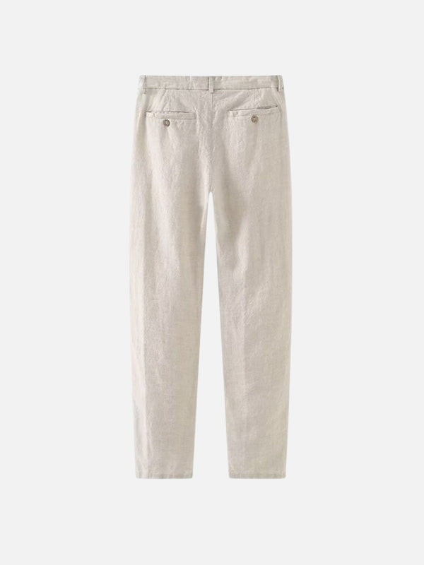 ALF | RETRO LINEN STRAIGHT-LEG TROUSERS