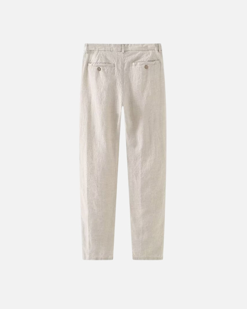 ALF | RETRO LINEN STRAIGHT-LEG TROUSERS