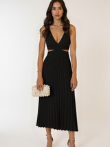 Elsa | Vestido longo plissado elegante 