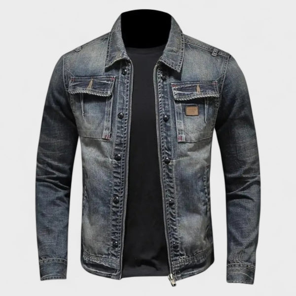 Maison | Jaqueta jeans clássica com acabamento cru