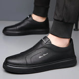Sapatos de couro sem cadarço
