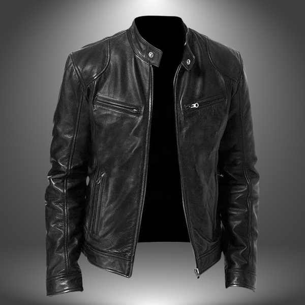 Leather coat