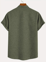 Lacy – Elegant short-sleeved shirt with stand-up collar