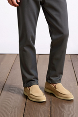 Mocassins de camurça limpos clássicos da Old Money para homens