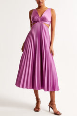 Elsa | Vestido longo plissado elegante 