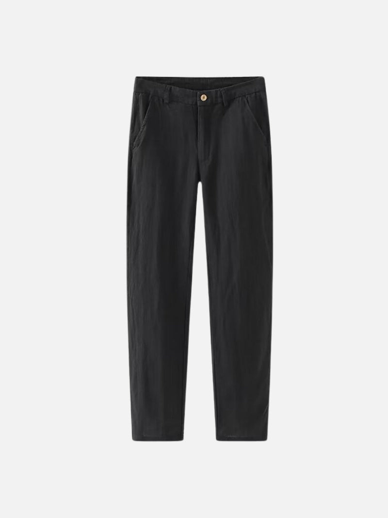 ALF | RETRO LINEN STRAIGHT-LEG TROUSERS