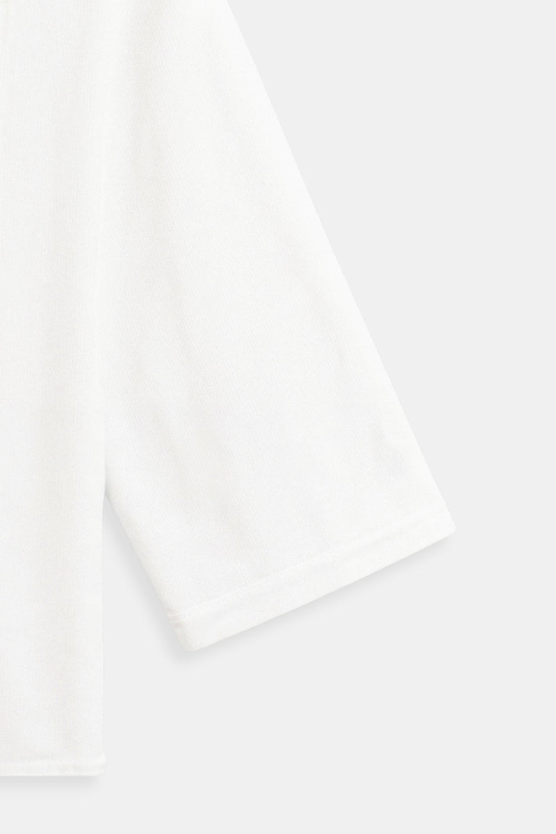 Camisa de manga curta com estampa de ondulações casual Old Money