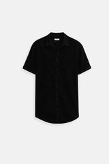 Camisa de manga curta com estampa de ondulações casual Old Money