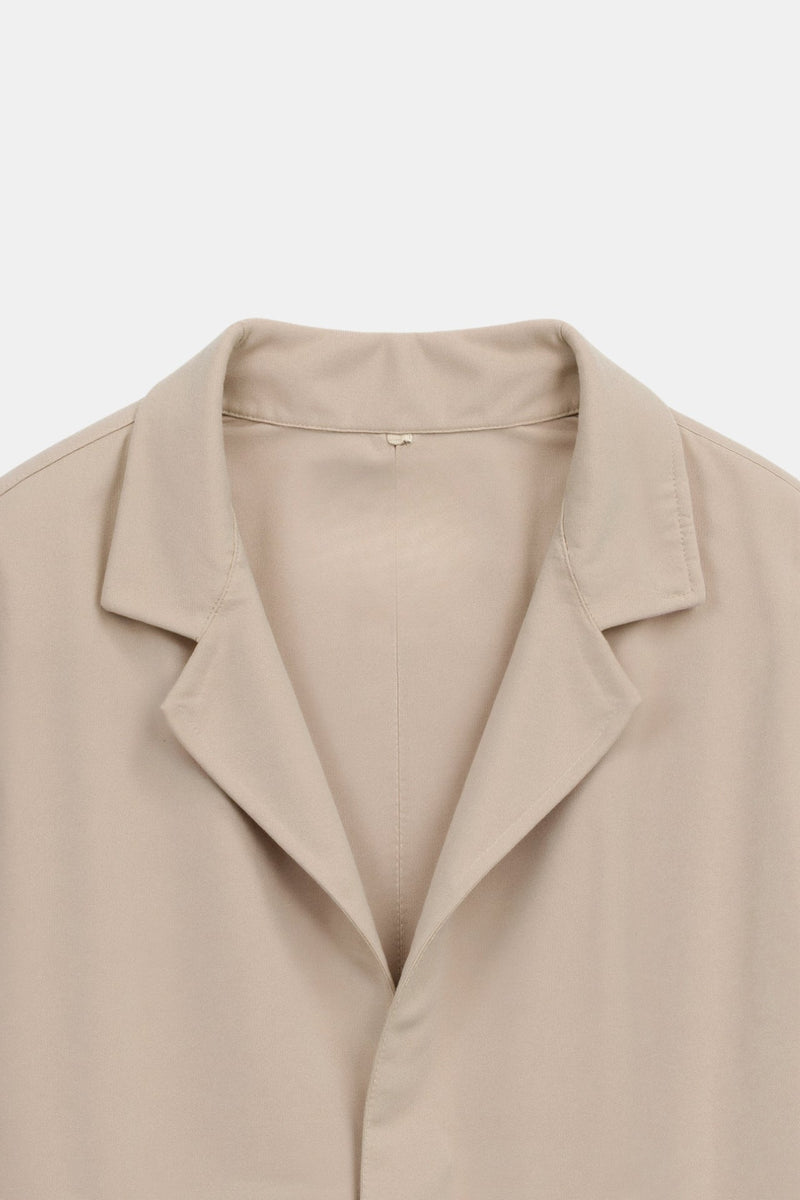Jaqueta casual versátil masculina Old Money com gola