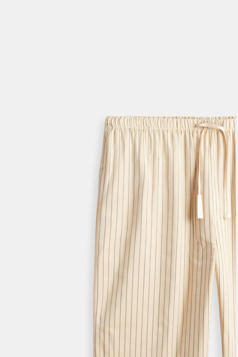 Pantalones de lino transpirables con cordón ajustable Old Money 