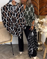 Janny | Blusa casual com mangas compridas e estampa elegante