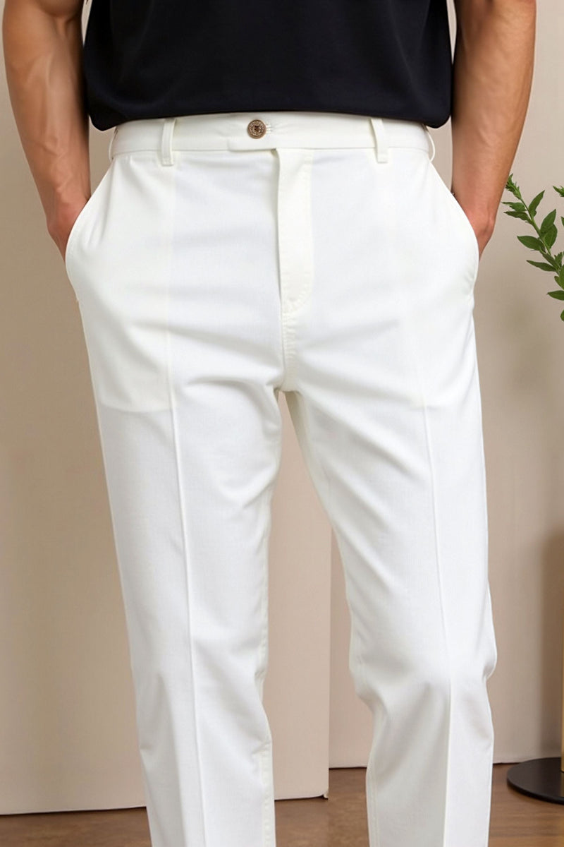 Calça Chino Smart Luxury Regular Fit até o tornozelo