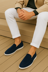 Mocassins elegantes de camurça