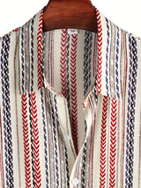 Camisa vintage com botões e lapela Old Money