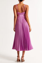 Elsa | Vestido longo plissado elegante 