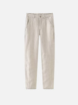 ALF | RETRO LINEN STRAIGHT-LEG TROUSERS