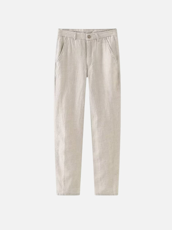 ALF | RETRO LINEN STRAIGHT-LEG TROUSERS