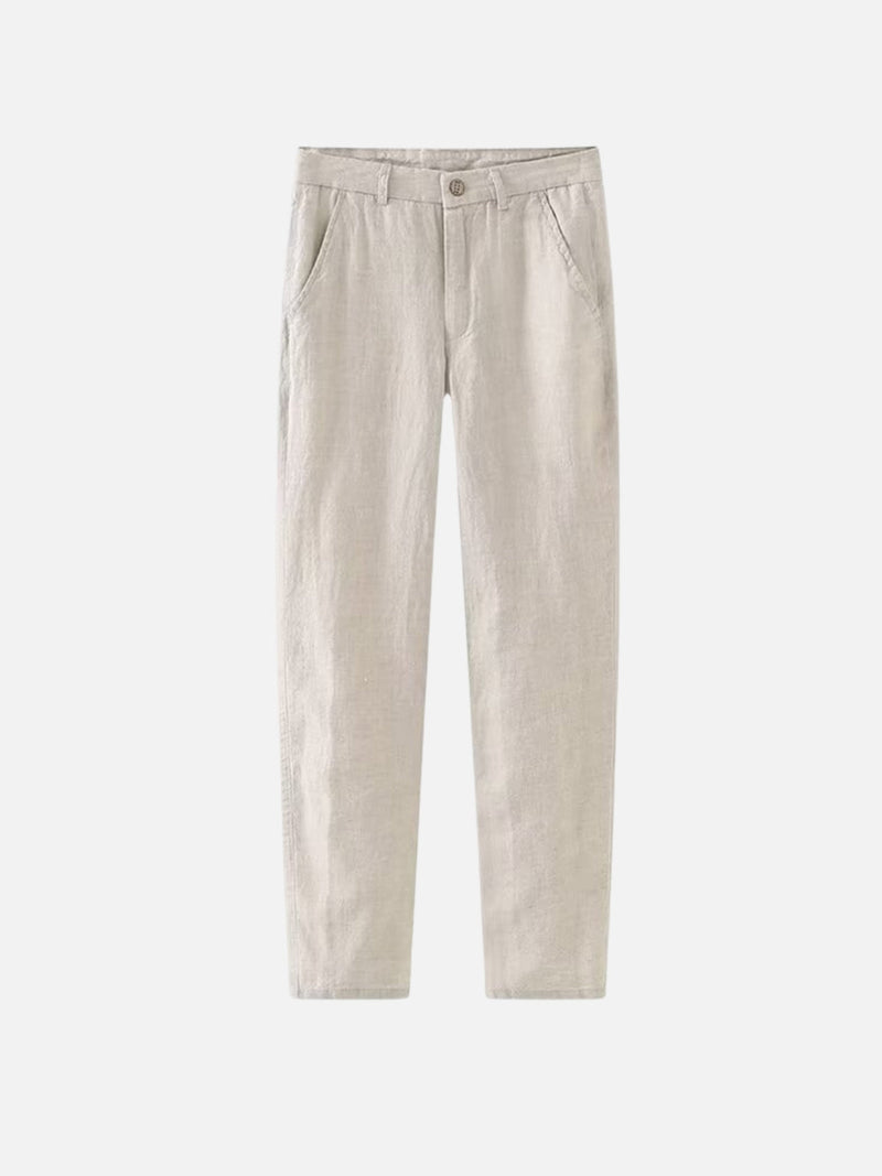 ALF | RETRO LINEN STRAIGHT-LEG TROUSERS