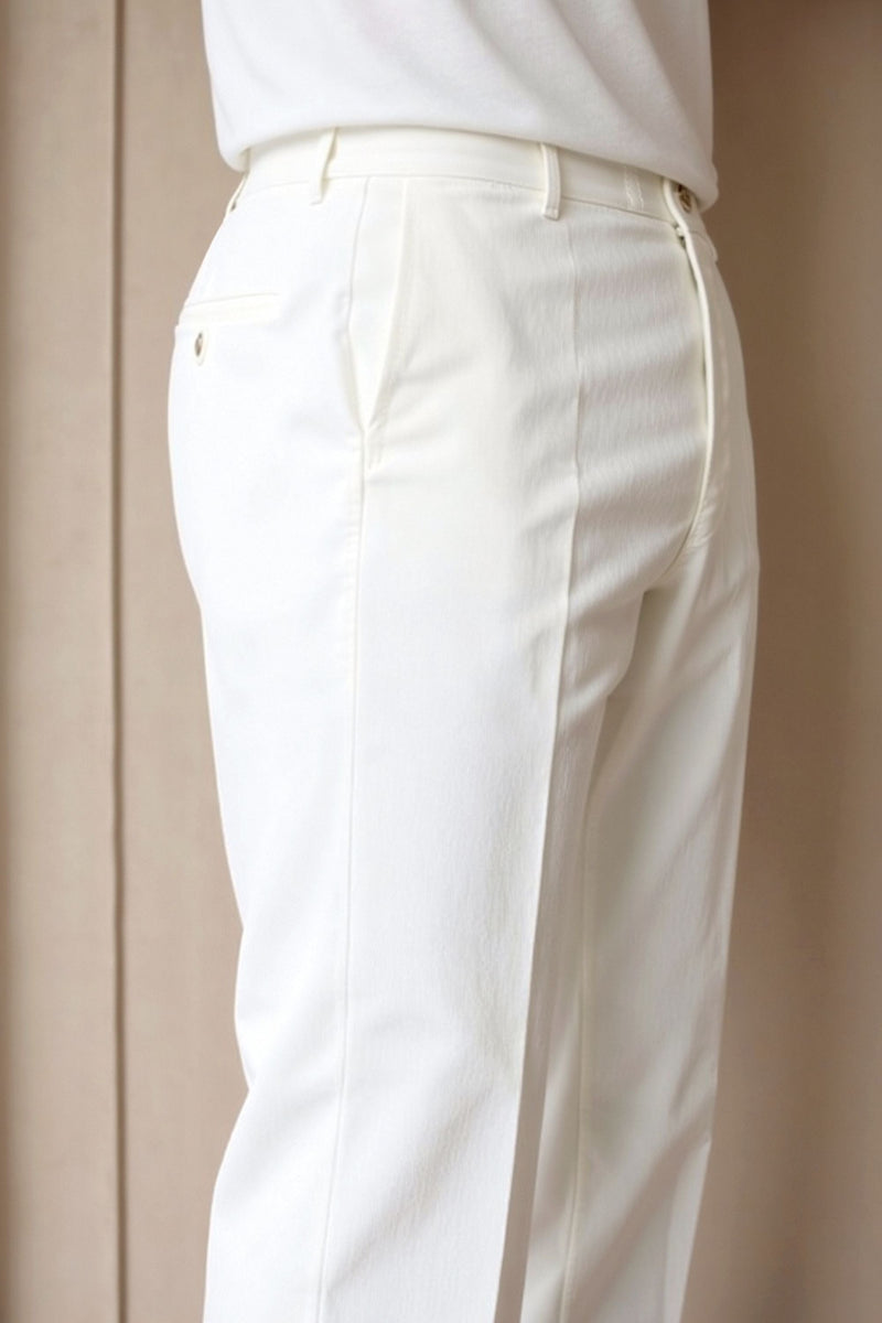 Calça Chino Smart Luxury Regular Fit até o tornozelo