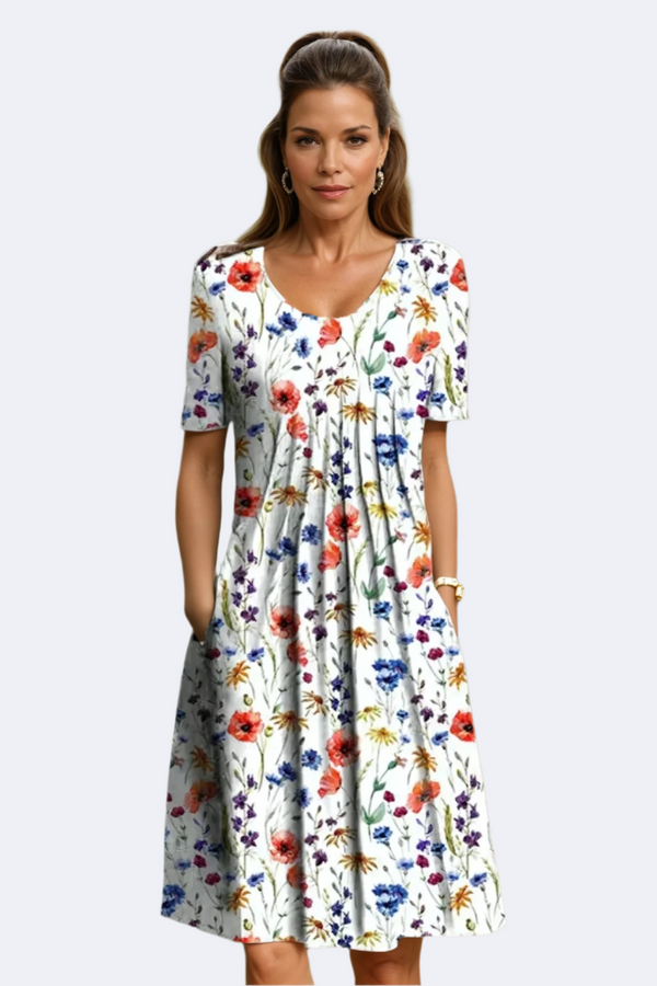 MARGRET | VESTIDO ELEGANTE COM COBERTURA DE BARRIGA