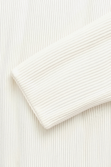 Cardigan luxuoso de malha sólida com gola redonda