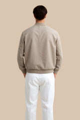 Jaqueta bomber slim fit de luxo silenciosa
