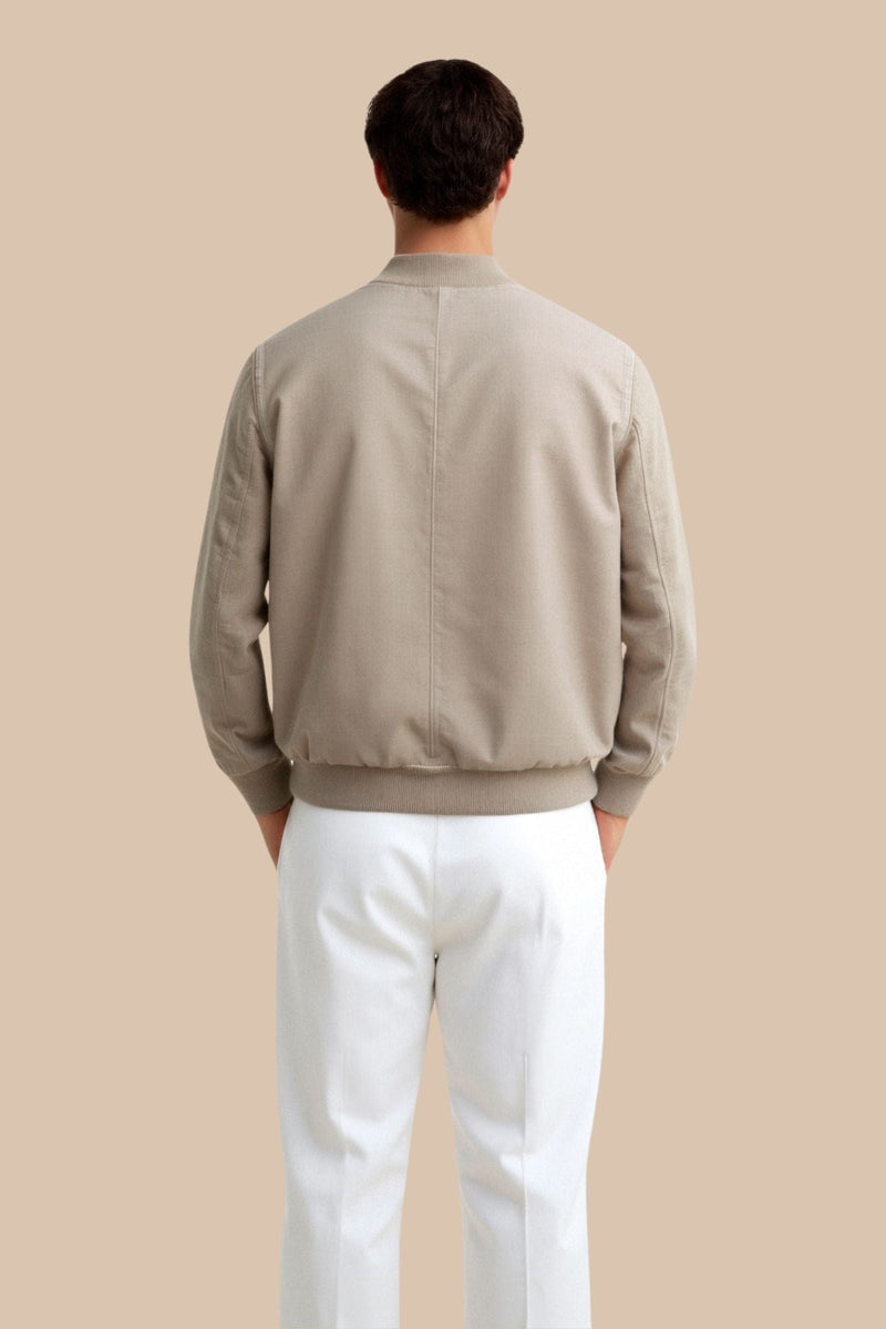 Jaqueta bomber slim fit de luxo silenciosa