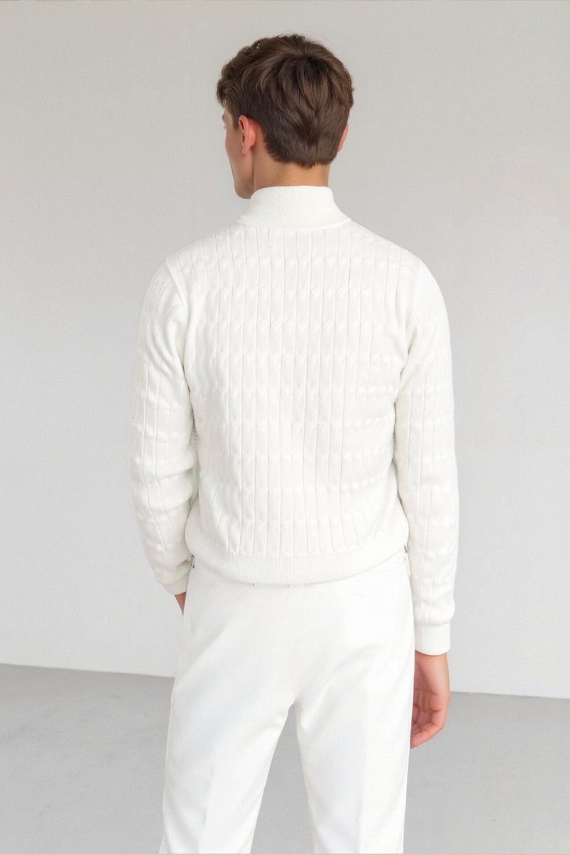 Suéter de malha de viscose de luxo silencioso