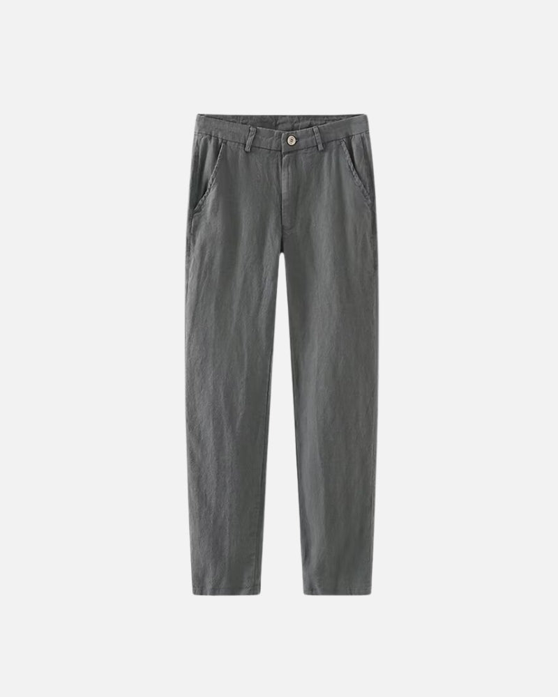 ALF | RETRO LINEN STRAIGHT-LEG TROUSERS