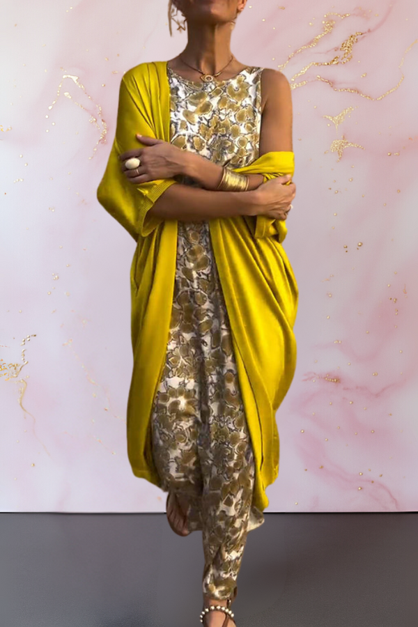 Melanie | Vestido elegante com cardigan