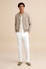 Jaqueta bomber slim fit de luxo silenciosa