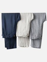 DINO | LINEN ESSENTIALS STRAIGHT-LEG TROUSERS