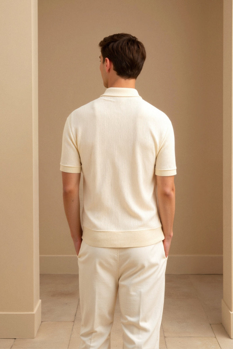 Camiseta polo de lã Old Money Structure