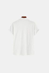 Camisa polo de verão elegante em malha clássica com padrão Old Money 