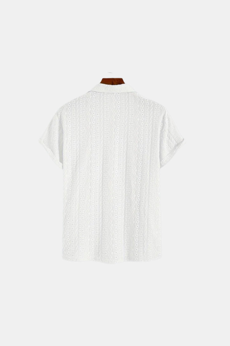 Camisa polo de verão elegante em malha clássica com padrão Old Money 