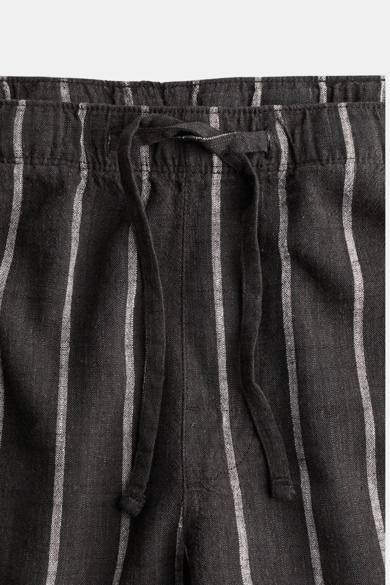 Pantalones de lino transpirables con cordón ajustable Old Money 